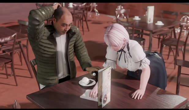 3D动画，迷奸咖啡店女仆动漫3D